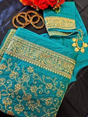 Nakshi Kantha Embroidered Saree
