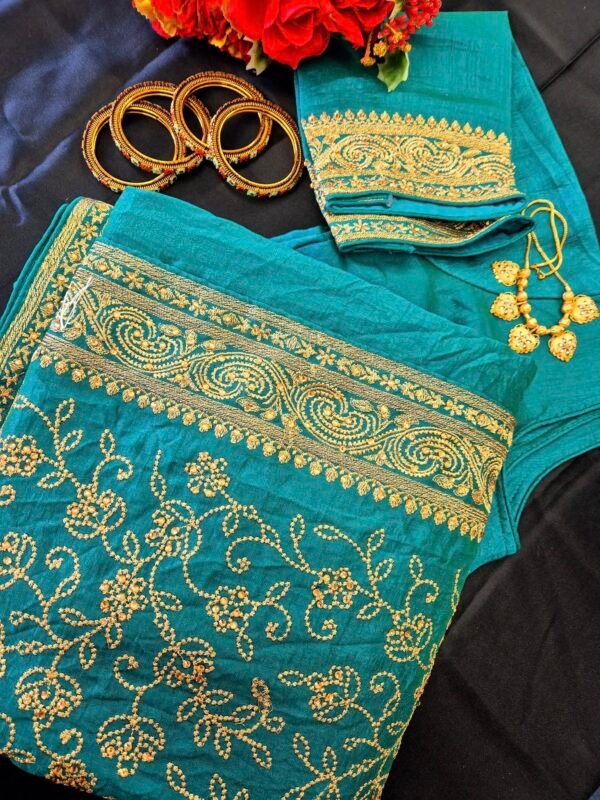 Nakshi Kantha Embroidered Saree